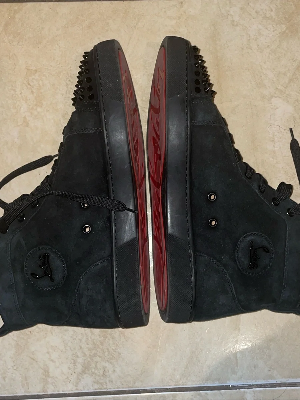 Christian Louboutin black suede